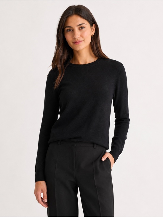 Quince Sweaters - Quince 100% Mongolian Cashmere Black Crewneck Sweater Medium NWT $148 Retail